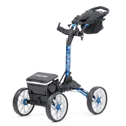 Bag Boy Quad Pro Disc Golf Cart - Blue Swirls