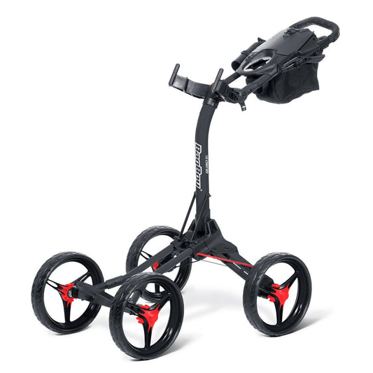 Bag Boy Quad XL Disc Golf Cart - Black/Red