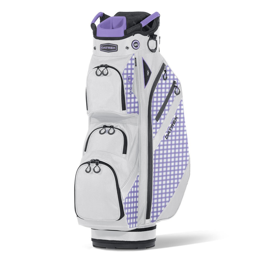 Datrek DG Lite III Cart Golf Bag - White/Lavender/Checkered