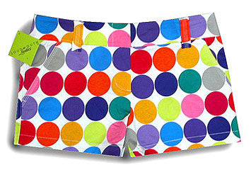 Loudmouth Golf Womens Mini Shorts - Disco Balls White