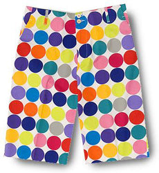 Loudmouth Golf Shorts - Disco Balls White