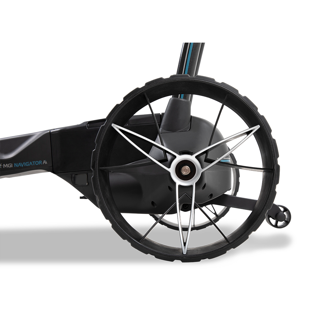 MGI Ai Navigator GPS+ Remote Electric Golf Cart wheel detail