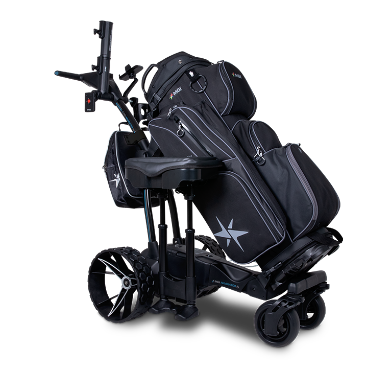 MGI Ai Navigator GPS+ Remote Electric Golf Cart with accessories