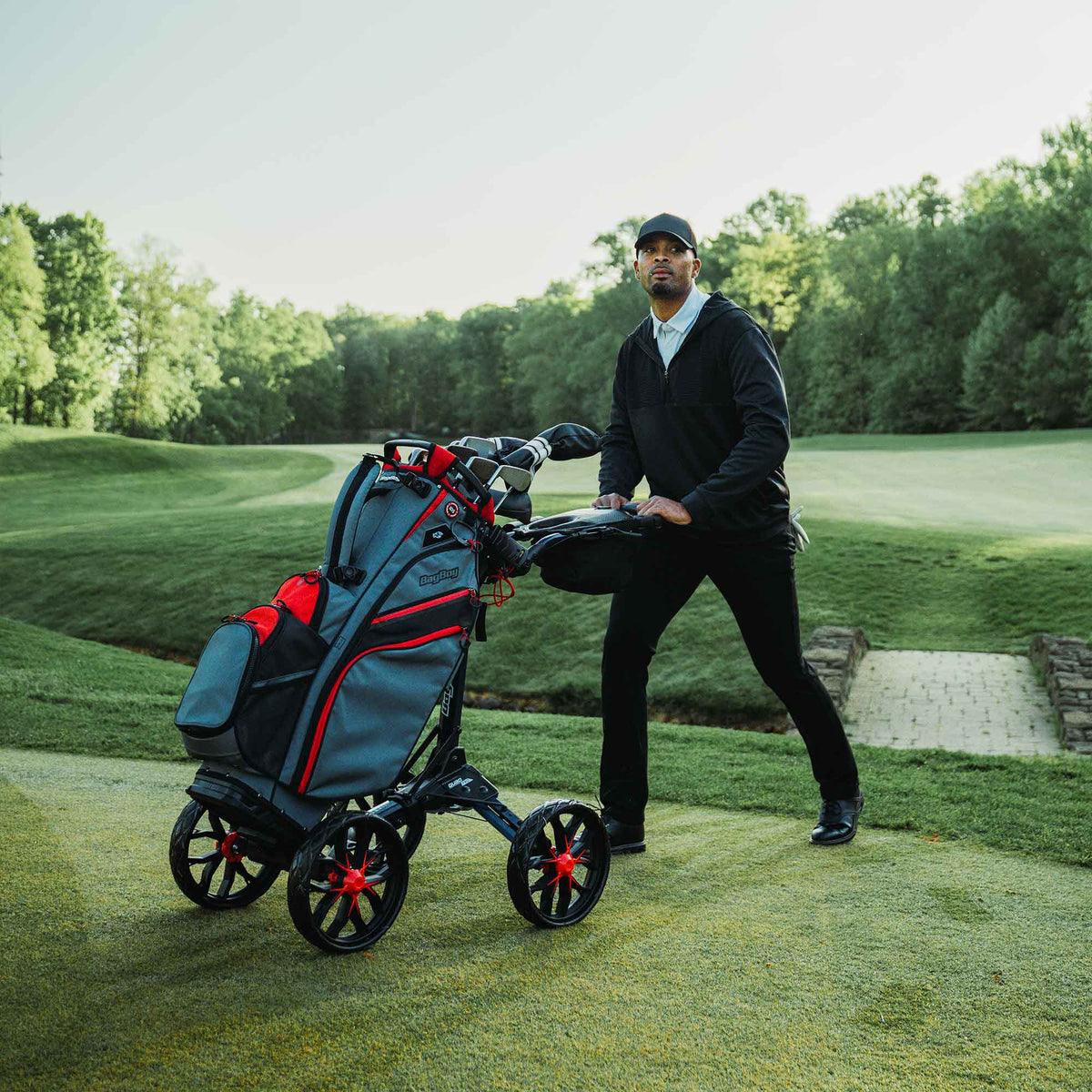 Bag Boy Quad Pro 4-Wheel Golf Push Cart - image 2