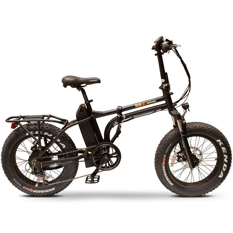 BAM Folding Fat Tire Electric Bike - Black