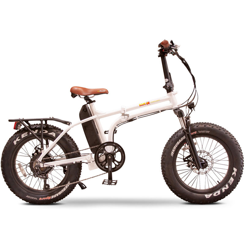 BAM Folding Fat Tire Electric Bike - White