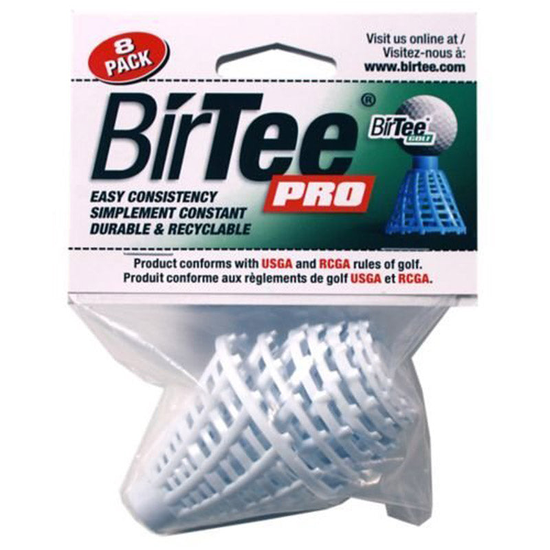 BirTee Golf Tees (8 Pack) - White