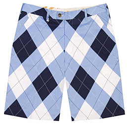 Loudmouth Golf Shorts - Blue and White