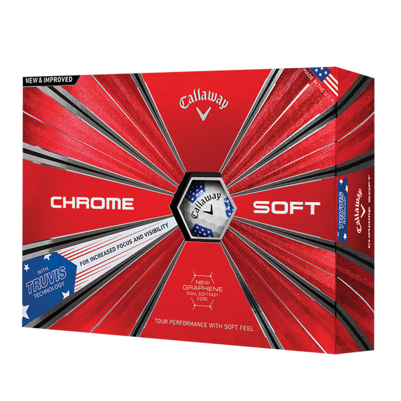 Callaway Chrome Soft Golf Balls (1 Dozen) - TRUVIS - Stars & Stripes