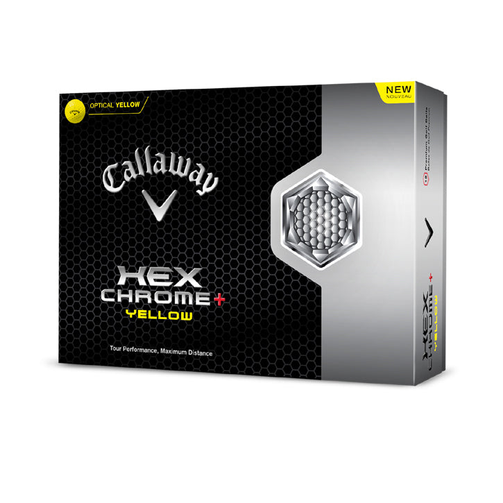 Callaway Hex Chrome+ Golf Balls (1 Dozen) - Yellow