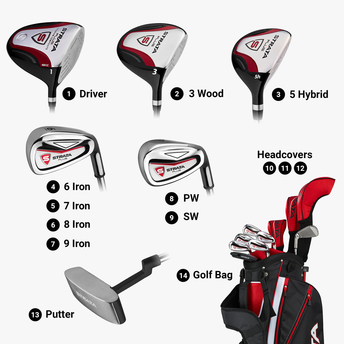 Callaway Strata Plus 14-Piece Men's Complete Golf Set