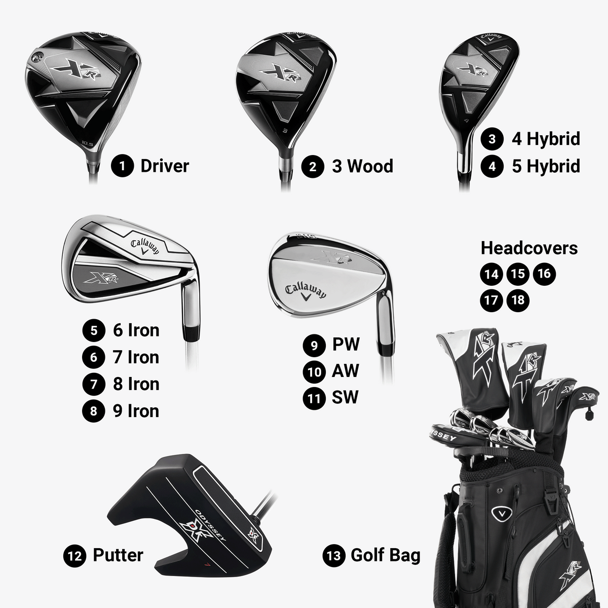 Callaway XR 13-Piece Men's Complete Golf Set