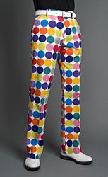 Loudmouth Golf Pants - Disco Balls White