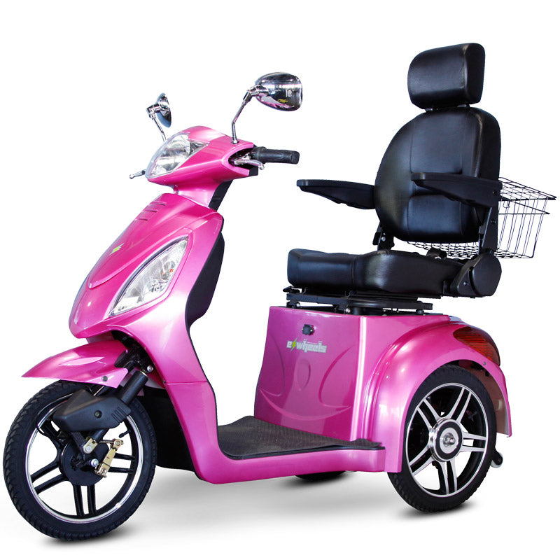 eWheels EW-36 Electric 3-Wheel Mobility Scooter - Pink