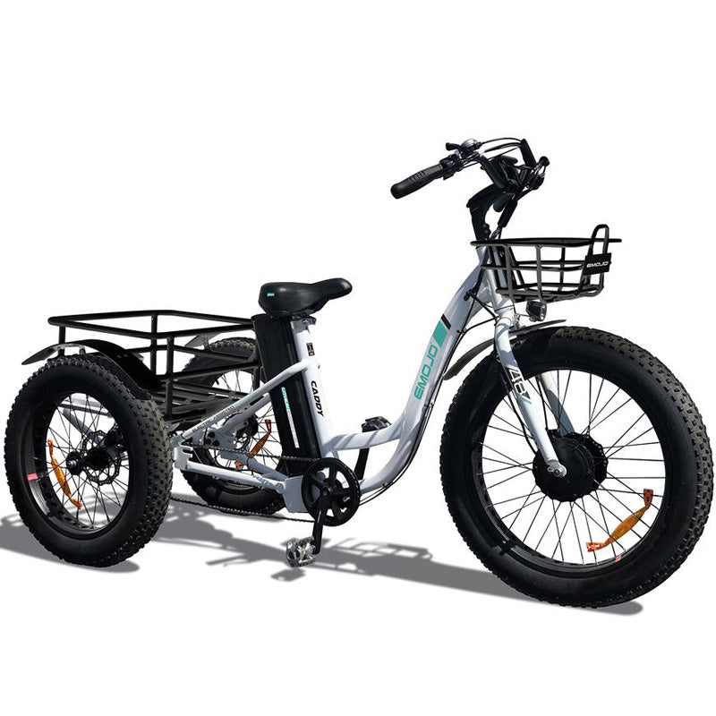 Emojo Caddy Electric Tricycle - White/Black