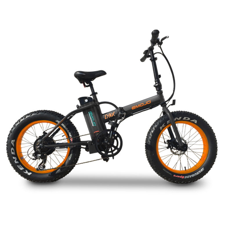 Emojo Lynx Folding Electric Bicycle - Black/Orange