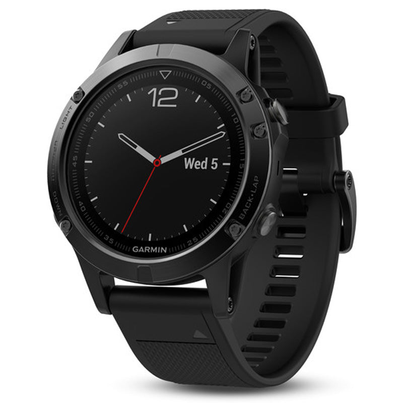 Garmin Fenix 5 Multi Sport GPS Watch - Black Sapphire with Black Band