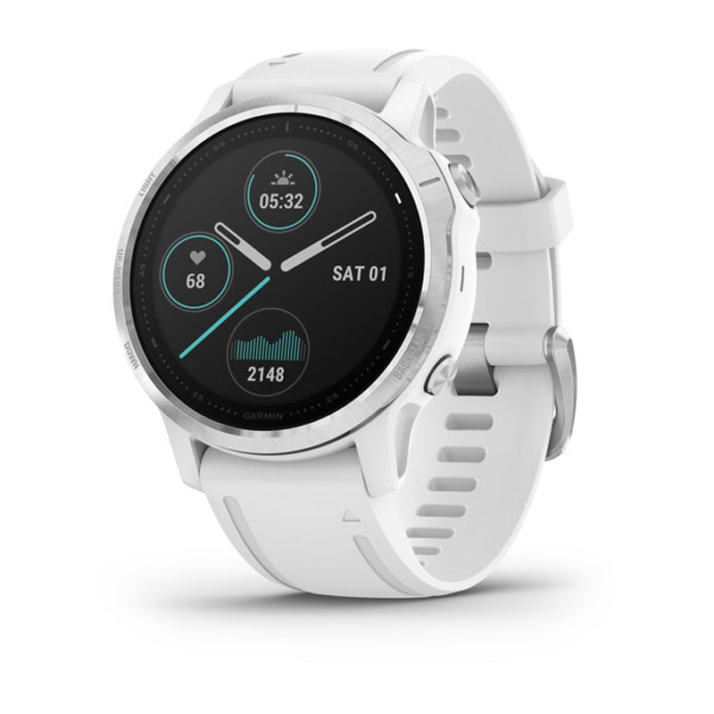 Garmin Fenix 6S Multisport GPS Watch - White with White Band