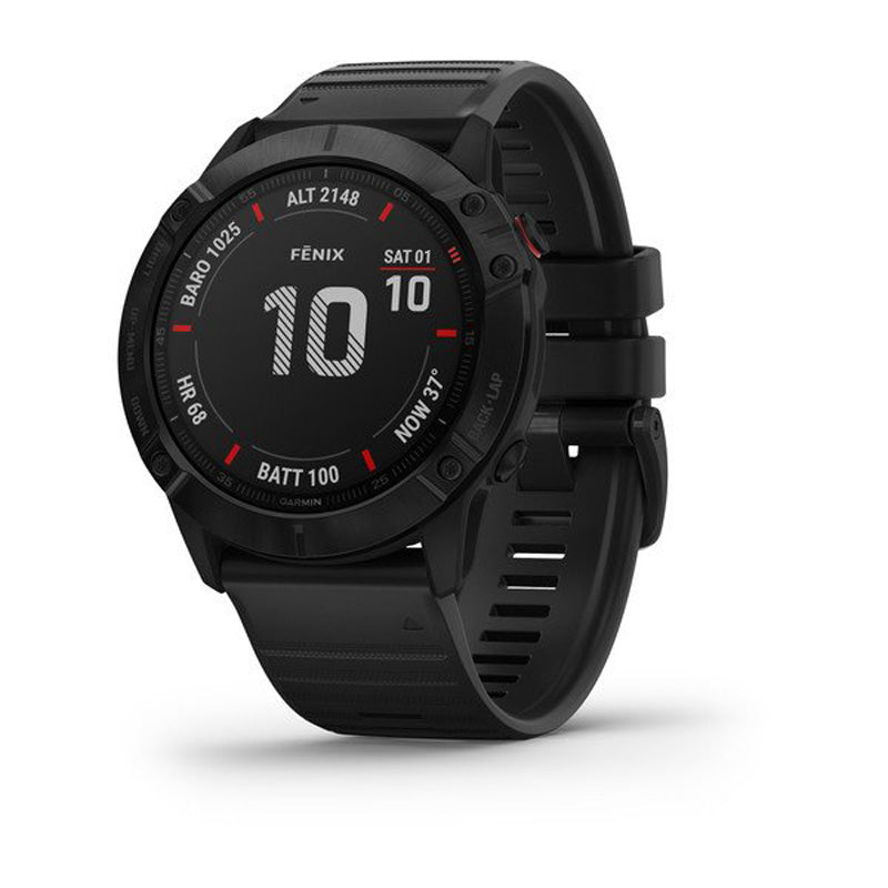 Garmin Fenix 6X Pro Multisport GPS Watch - Black with Black Band