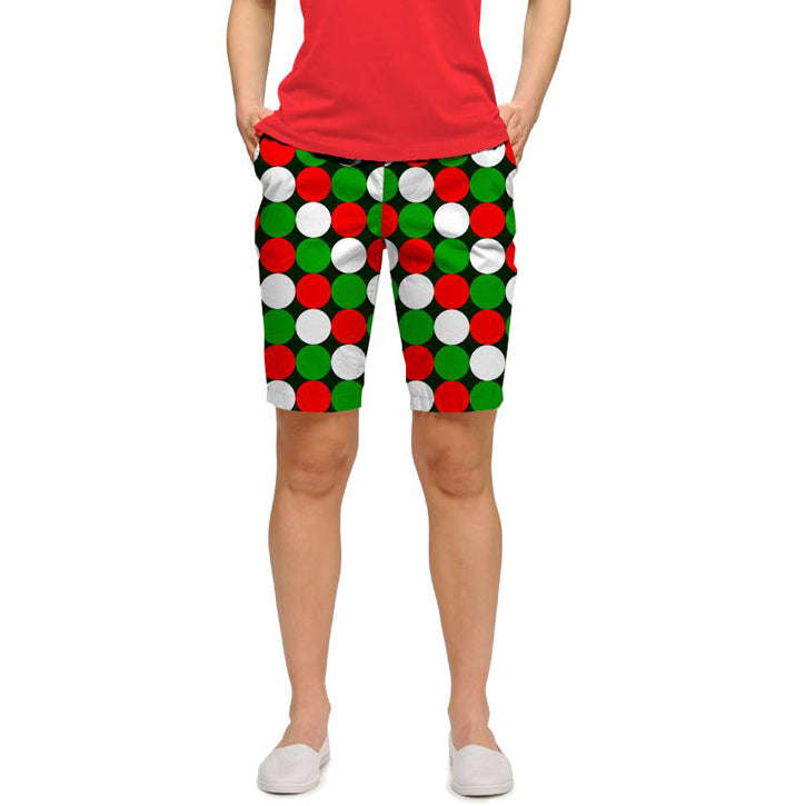 Loudmouth Golf Womens Shorts - Jingle Balls
