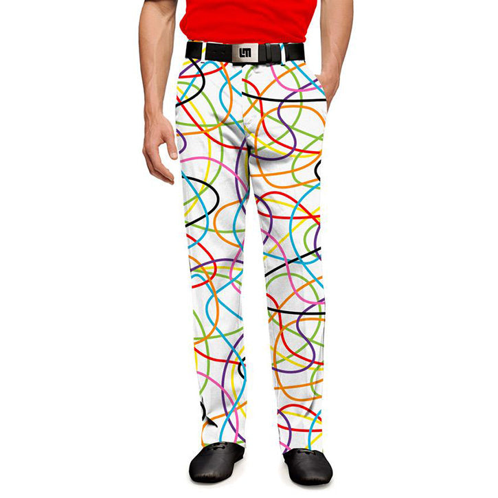 Loudmouth Golf Pants - Scribblz White