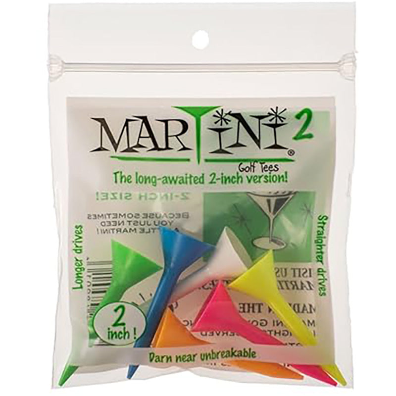 Martini Golf Tees - 2" - Assorted (6 Pack)