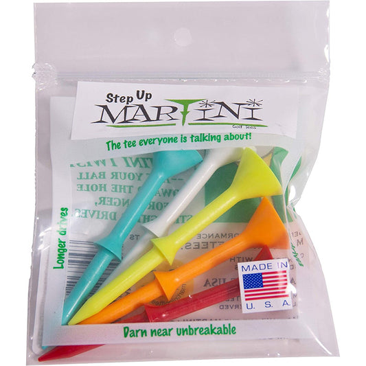 Martini Golf Tees - Step-Up - 3.25" - Assorted (5 Pack)