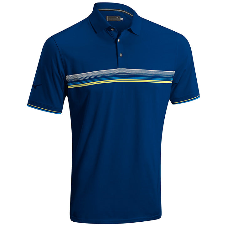 Mizuno Chest Stripe Polo - Dress Blue