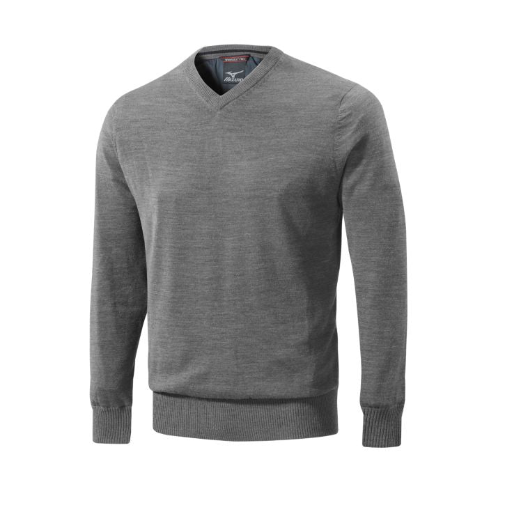 2015 Mizuno Hayate Sweater V Neck - Light Grey