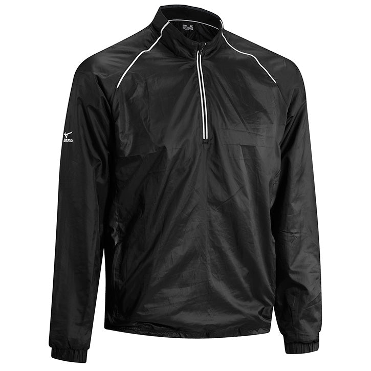 Mizuno Lightweight Wind Shirt - Black/Charcoal
