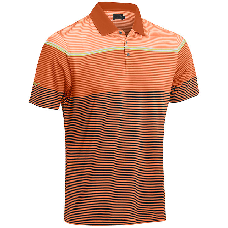 Mizuno Midi Tonal Stripe Polo - Tigerlily