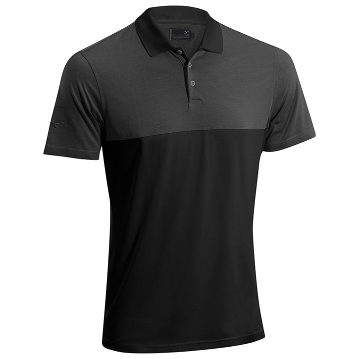 Mizuno Mini Stripe Block Polo - Black