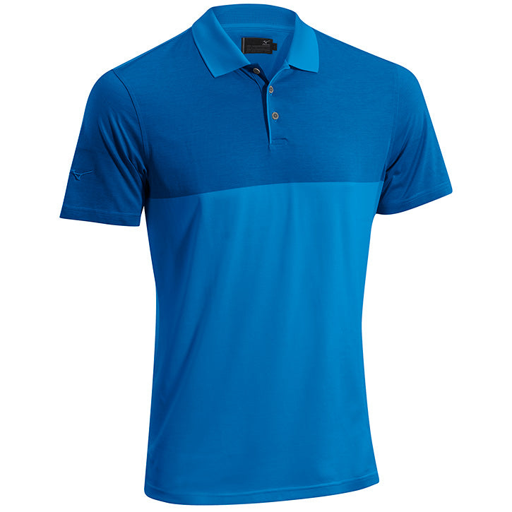 Mizuno Mini Stripe Block Polo - Brilliant Blue