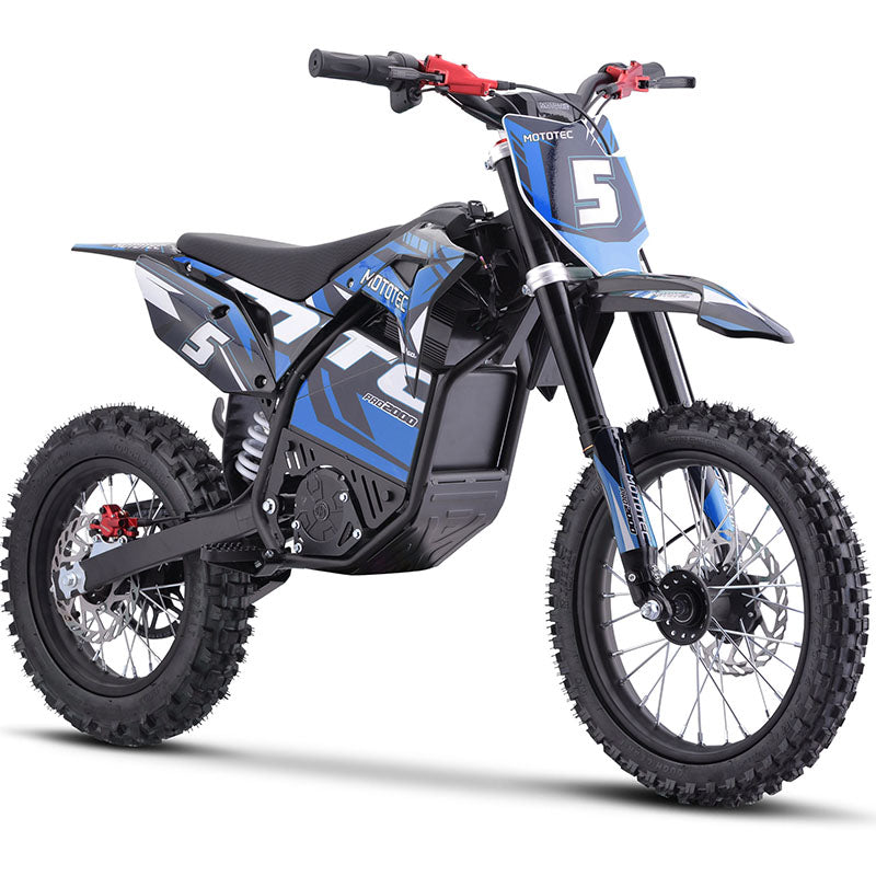 MoMotoTec 60v Pro Electric Dirt Bike 2000w Lithium - Blue
