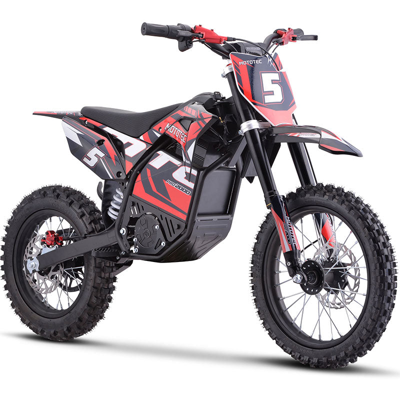 MotoTec 60v Pro Electric Dirt Bike 2000w Lithium - Red