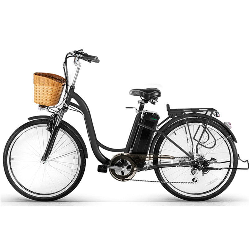 Nakto Camel Low-Step Electric City Bike - Black