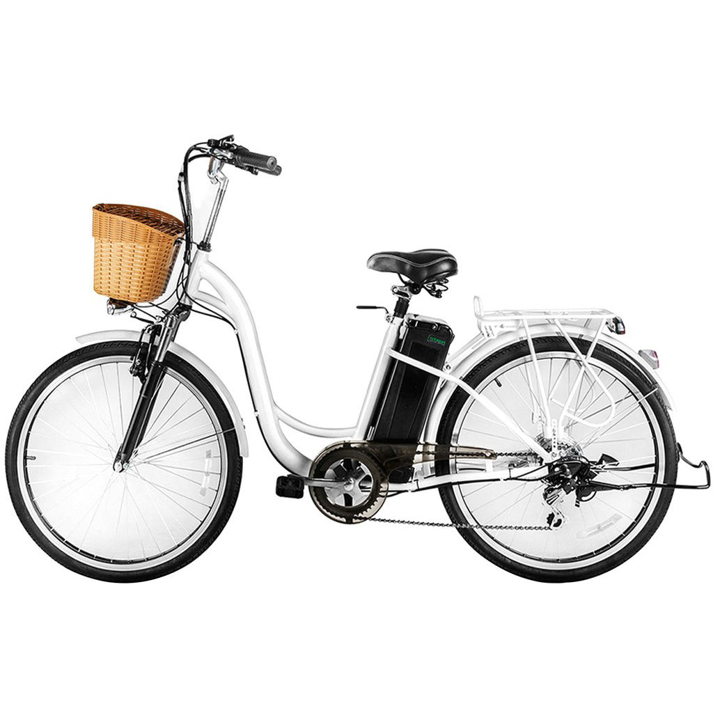 Nakto Camel Low-Step Electric City Bike - White