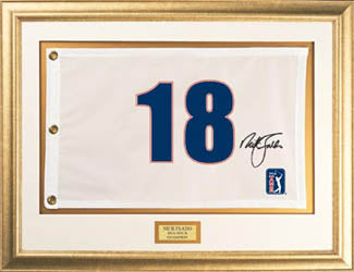 Nick Faldo -- Authographed Flag
