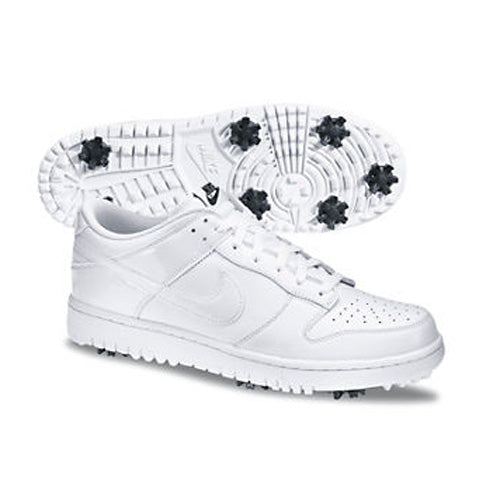 Nike 2013 Dunk NG Golf Shoes - Mens Wide White