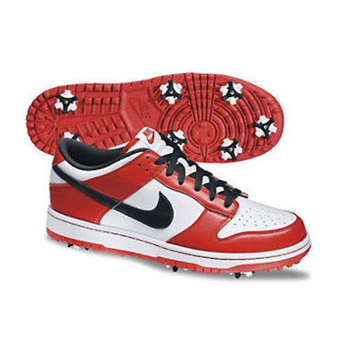 Nike 2013 Dunk NG Golf Shoes - Mens White/Black/Red