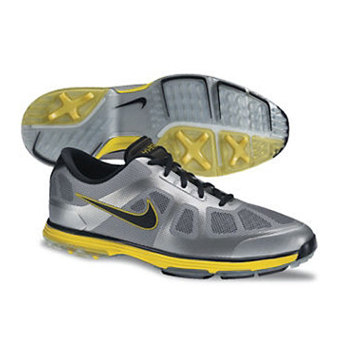 Nike 2013 Lunar Ascend Golf Shoes - Mens Wide Grey/Black/Silver