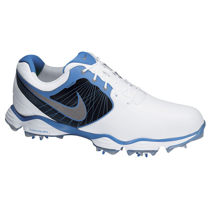 Nike Lunar Control II Golf Shoes - Mens White/Silver/Blue