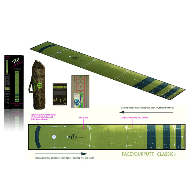 Pace Your Putt Putting Mat - Deluxe Package/Classic Origin