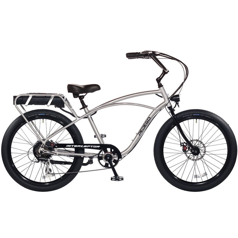 2019 Pedego Classic Interceptor III Electric Bicycle - Brushed Aluminum