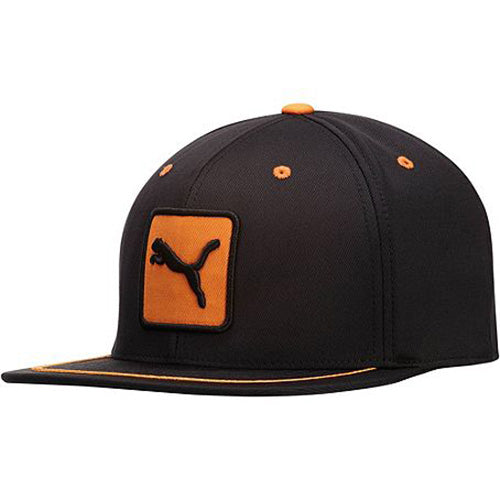 Puma Cat Patch 110 Stretch Snapback Cap - Black/Orange