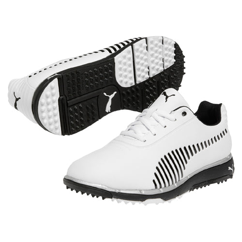 Puma Faas Grip Golf Shoes - Wide White/Black