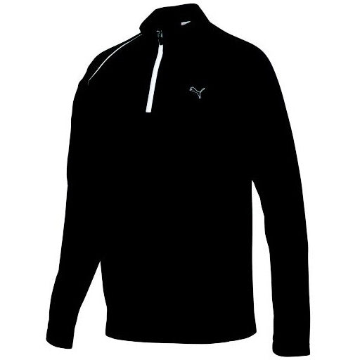 Puma Golf 1/4 Zip Long Sleeve Polo - Black