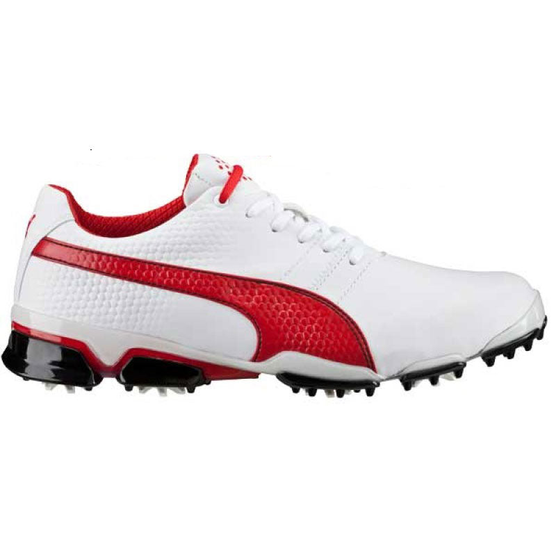 Puma Titan Tour Ignite Golf Shoes - White/Red/Black