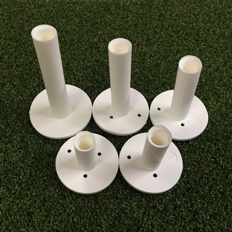 TrueShot Golf Rubber Golf Tee - Ultimate Golf Range Mat Tee (5 Pack) - Assorted