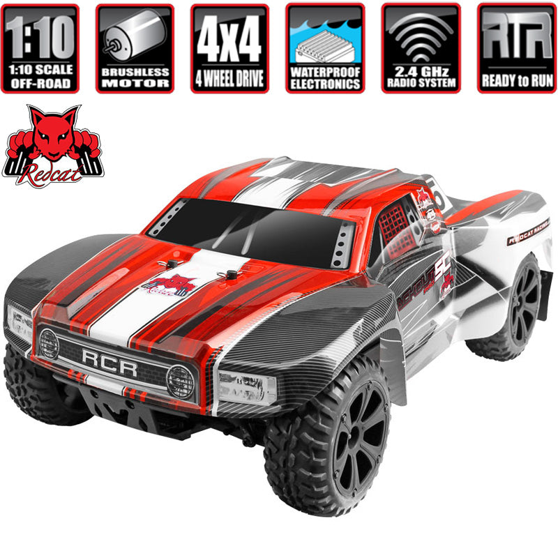 Redcat Racing Blackout SC PRO 1:10 Scale Brushless Electric Short Course RC Truck RTR - Red